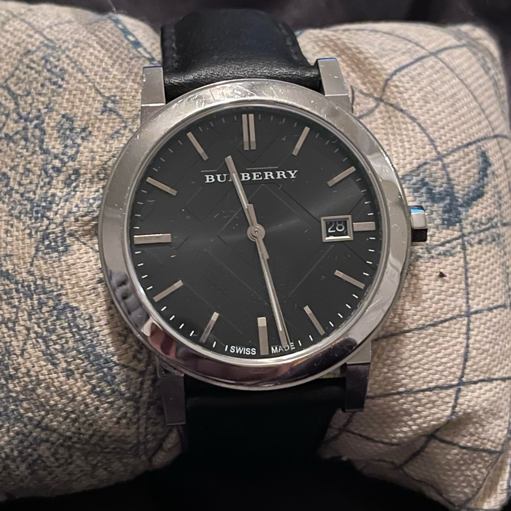 Burberry “The City” Leather Mens Watch